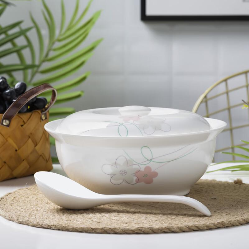 Qiuci Large Ceramic Lidded Soup Bowl