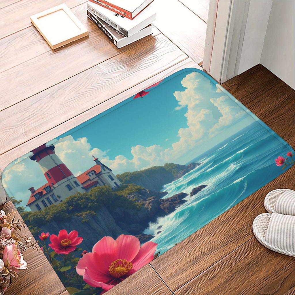 1PC Wild West Cowboy pattern Kitchen Rug Non-Slip Door Mat Pop design Bathroom Rug Bath Mat Carpet for Home Sink Laundry Decor