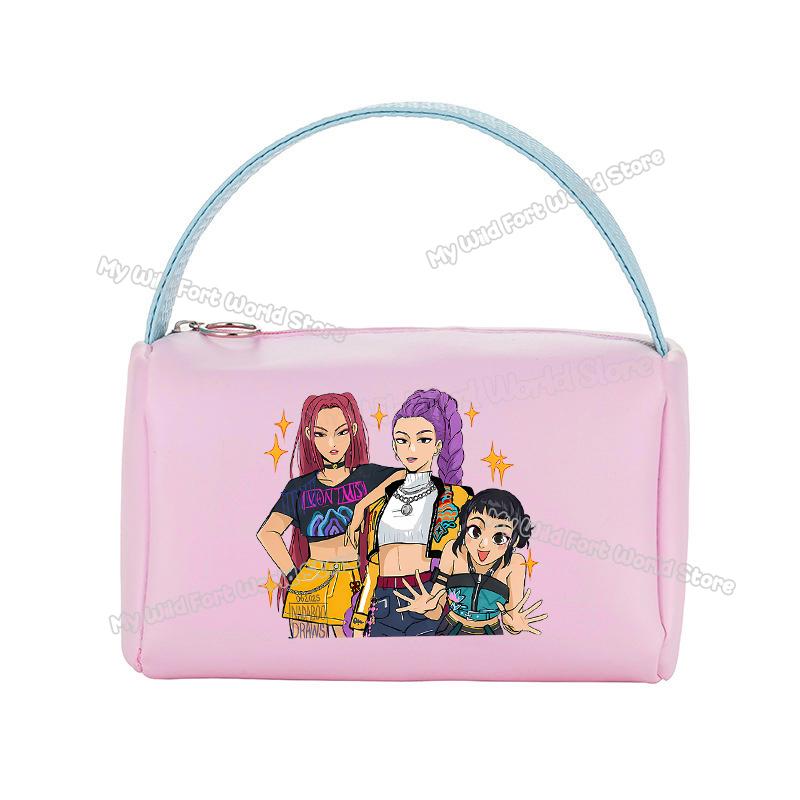 Sac à Maquillage Organisateur Portatif KPop Demon Hunters pour Femmes Sac à Main Cosmétique de Voyage Portable Sacs à Maquillage Trousse de Toilette Imperméable