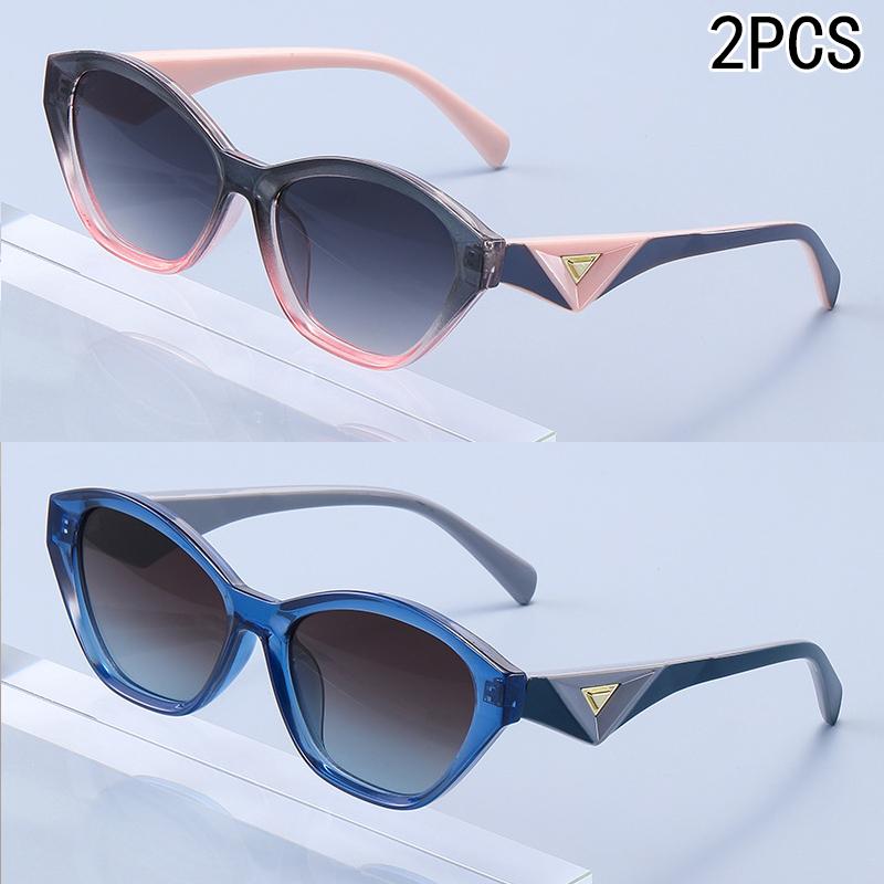 2/6PCS New Cat Eye Sunglasses Personalized Triangle Accessories Fashion Small Frame Ins Personalized Sunglasses Women JH3040