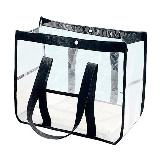 Swimming Bag, Waterproof PVC Large Capacity Beach Bag, Portable with Zipper/Button Closure Storage Bag, for Toiletry Cosmetics Organize