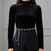 Fashion Rhinestone Heart Waist Chain for Women Girls Adjustable Body Belt Belly Body Jewelry Tassel Design for Dresses Jeans