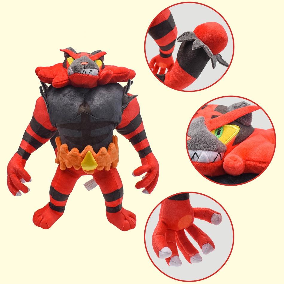 Alola Final Evolution Incineroar Plush - Ultimate Form of Litten Fire Tiger Stuffed Doll, Big Cat Collectible Toy