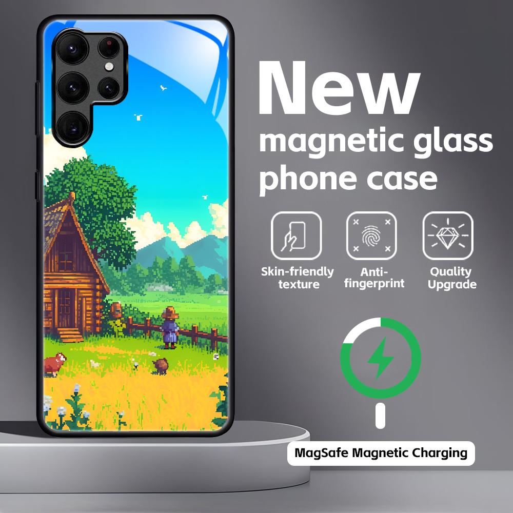 Classic game Stardew Valley Phone Case For Samsung S26 S25 S24 S23 S22 S21 Plus Ultra Note20 Glass Magnetic Case