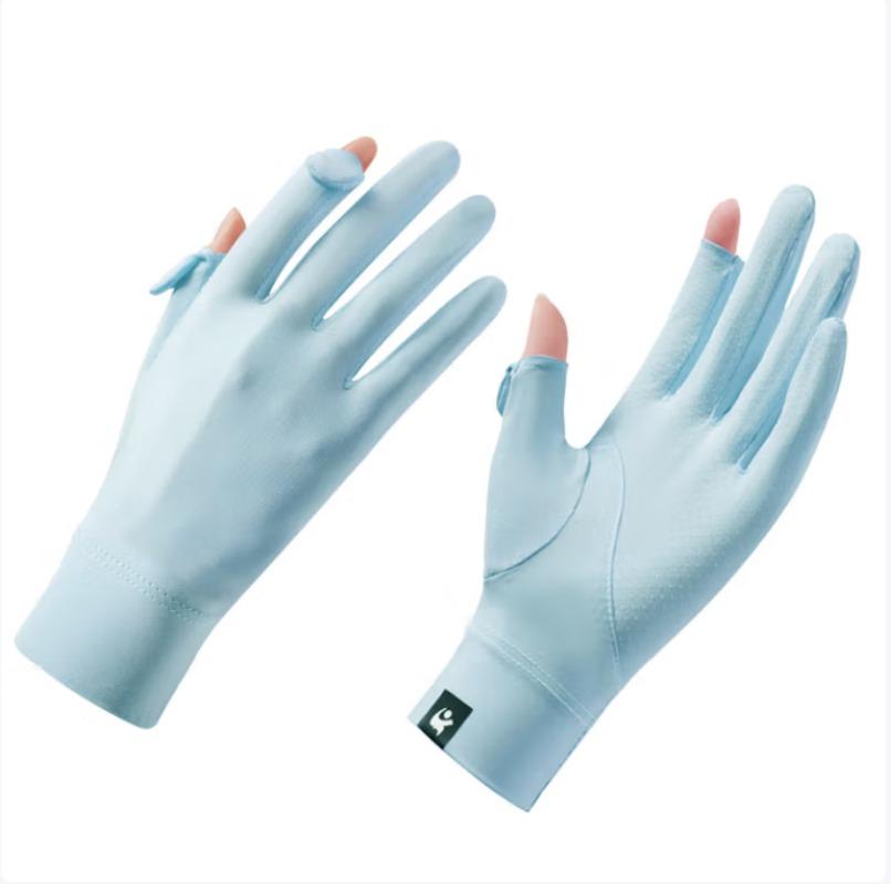 

Солнцезащитные перчатки с сенсорным экраномЭти перчатки дышащие, быстросохнущие, подходят для велоспорта и спорта и имеют противоскользящий дизайн синий