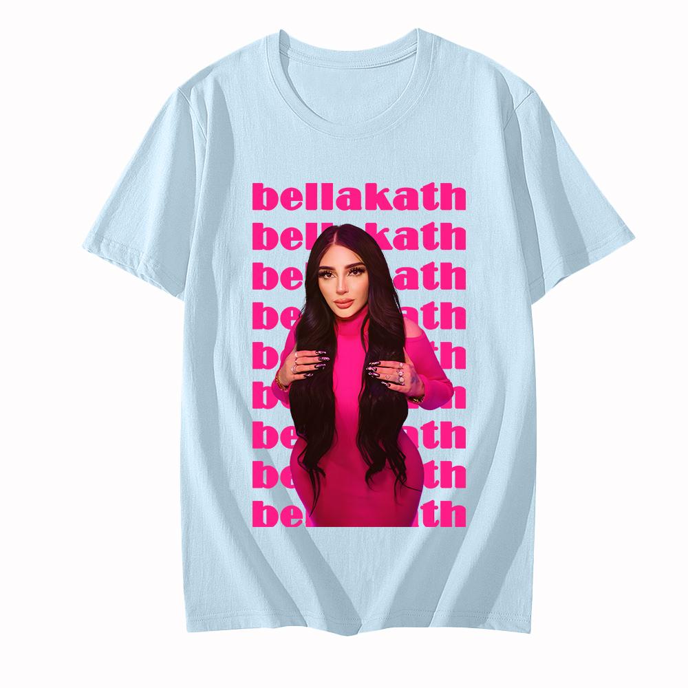 Bellakath Porträt T-Shirt Mode Grafikdruck 100% Baumwolle Rundhals T-Shirt Kurze Ärmel Lässig Damen/Herren T-Shirt