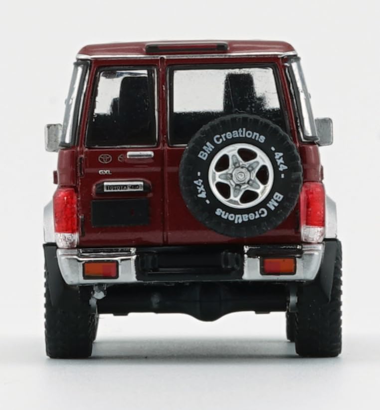 BM Creations Toyota Land Cruiser LC76 Dark Red LHD Scale Model 1/64 (64B0347)