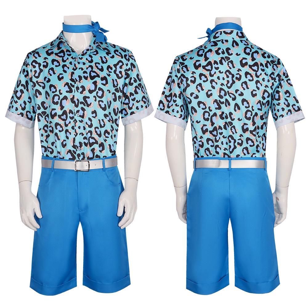 2023 Ken Blue Barbie Movie Cosplay Costume Set for Halloween