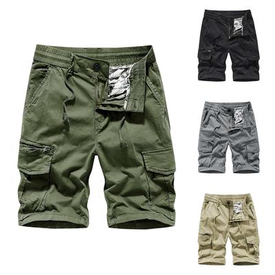 Pánské ležérní barvy Outdoors Pocket Beach Work Kalhoty Cargo Shorts Kalhoty