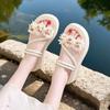 Platform sandals 2025 summer new fairy outer wear flower fashion with skirt two wear beach Roman cool slippers