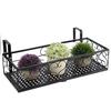 Iron Balcony Hanging Flower Rack Pot Stand Plant Storage Railing Shelf Decoration