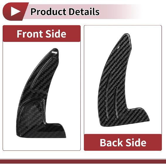 1Set Black Plastic Steering Wheel Paddles Shift Extensions Interior Accessories for Jeep Grand Cherokee 2014-2020