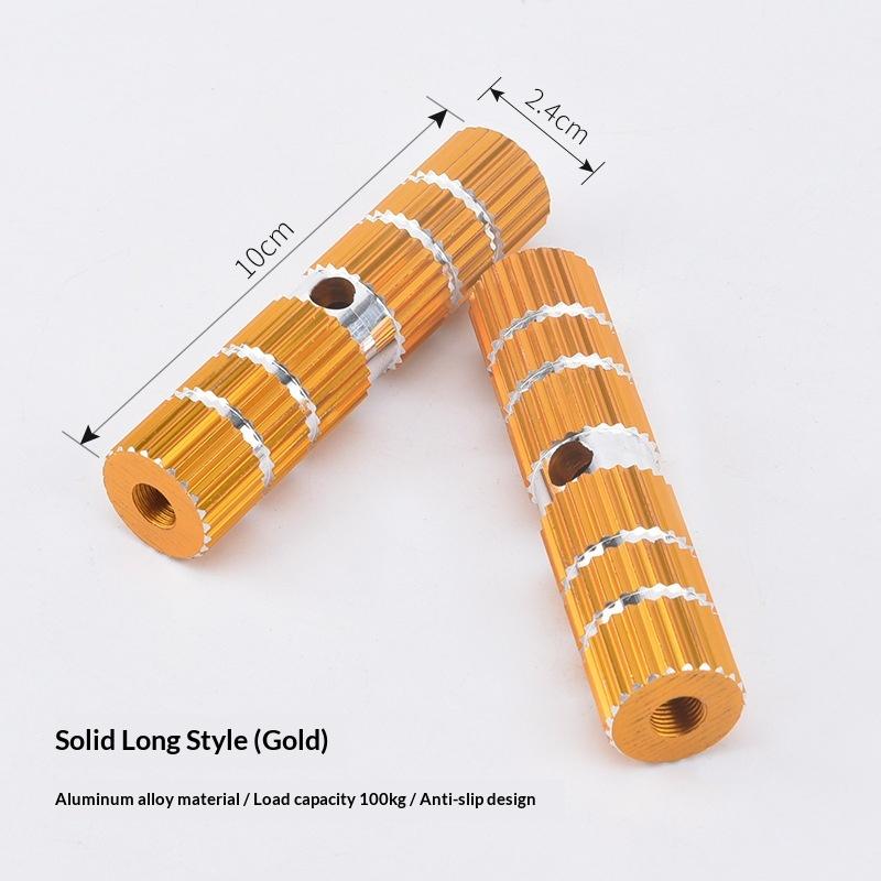 Bike Pedals 1 Pair Non Slip Axle Foot Rest Pegs Strong Grip Bicycle Front Rear Socle Pedal for Performance Cycling