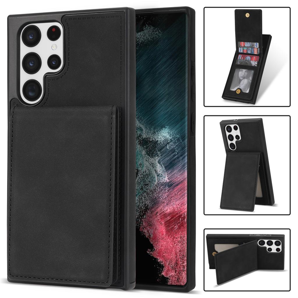 For Samsung Galaxy S25 Ultra Case RFID Blocking Card Slots TPU+PU Leather Phone Cover