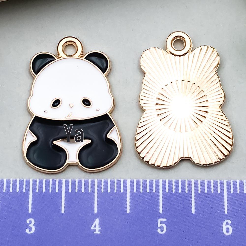 Panda Bamboo Oil Drop Alloy Earrings & Keychain Pendant Jewelry - Chinese Style Accessories