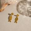 Youthway Ocean Style Fish Drop Earrings For Women Minimalist 18K Gold PVD Plated Stainless Steel Earrings Fashion Jewelry Gift