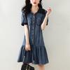 Women's Summer New Fashion Loose Temperament Denim Dress