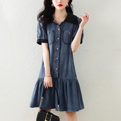 Women's Summer New Fashion Loose Temperament Denim Dress