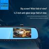 Dual Camera Rearview Mirror Dash Cam with Reversing Image and DVR for Front and Rear Recording