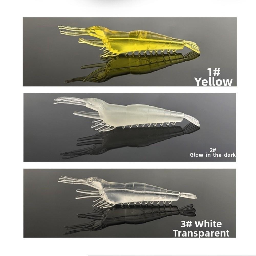5pcs/Set 3.5g/8.5cm Artificial Shrimp Bait PVC Soft Shrimp Lure  Fishing Accessories
