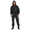 Tuta Impermeabile da Uomo Striscia Riflettente Tuta da Pioggia Manica Lunga Design con Cappuccio Copertura Cerniera Impermeabile Abbigliamento da Lavoro per Esterno