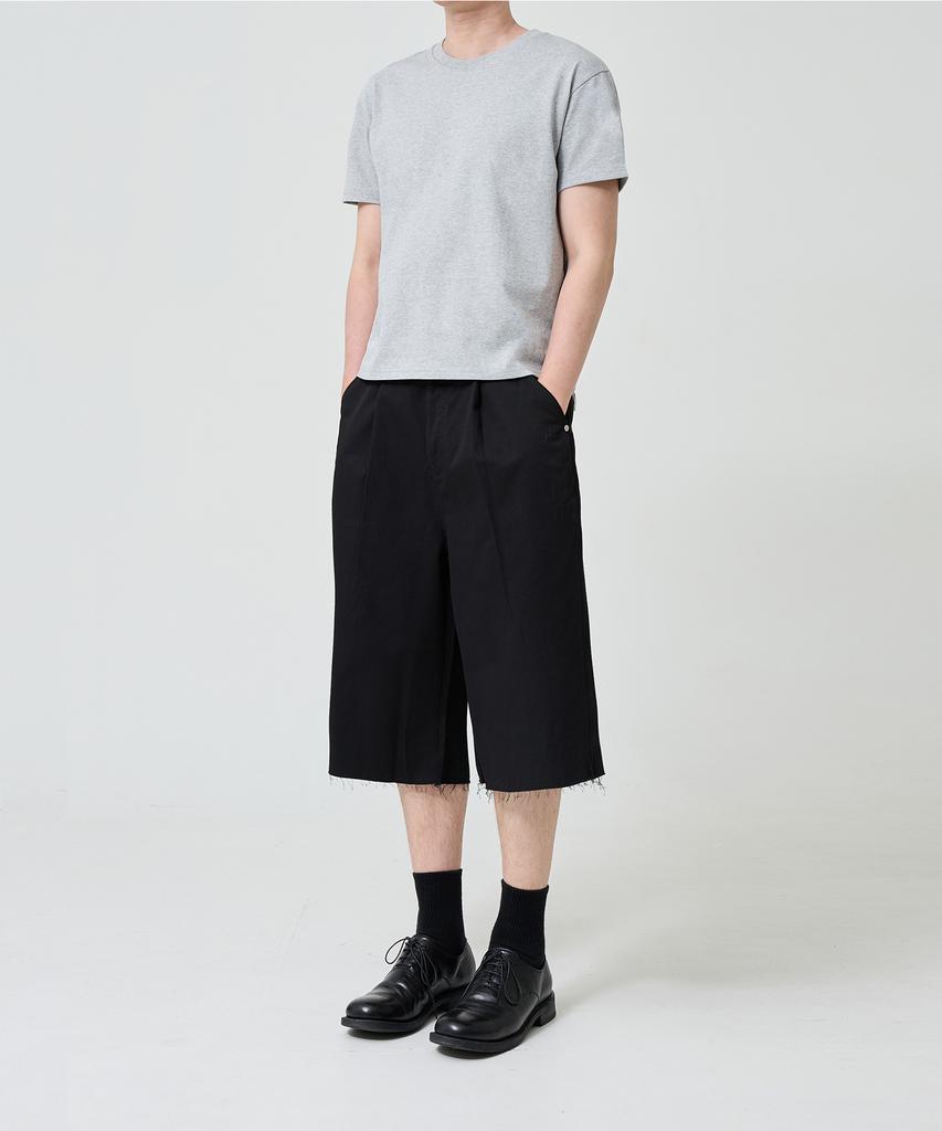 OX STUDIOS Essential Crop T-Shirt (Melange Grey)