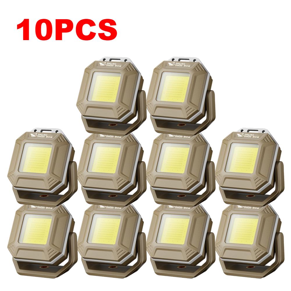 1-10PCS COB LED Work Light With Magnetic Base 180 ° Adjustable Angles Inspection Lamp Waterproof Outdoor Emergency Flashlights