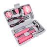 24-teiliges Mini-Werkzeugset mit rutschfestem Griff, Pink, Tragbares Handwerkzeug-Set für Frauen, Heimwerkerwerkzeug