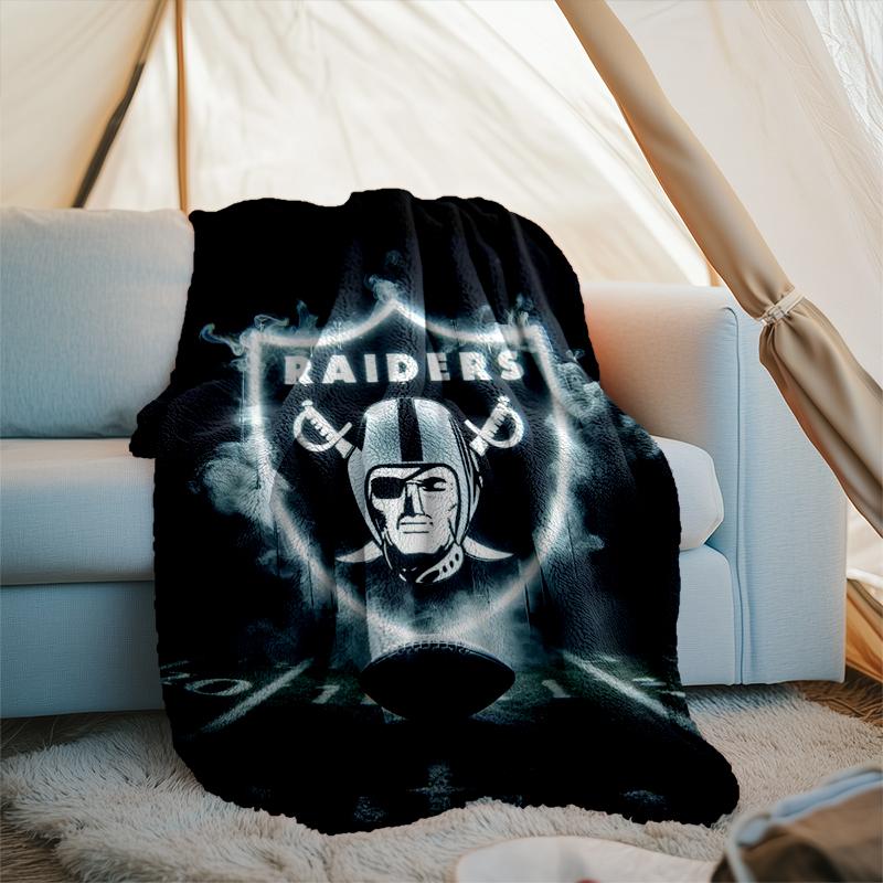 1PC Raiders Football Legacy Printed Soft Flannel Blanket Throw for Adult Bedroom Living Room Sofa Camping Travel Fan gifts Christmas Gifts