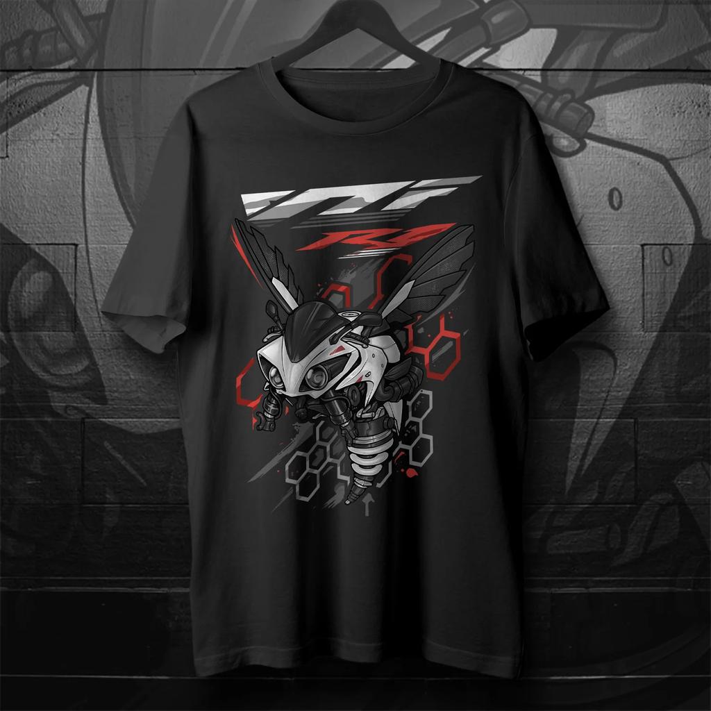 Modelli 20092011 Giappone YZFR1 Moto T-shirt Ispirata alle Api 100% Cotone Girocollo Manica Corta Casual da Uomo Maglietta Rider Streetwear