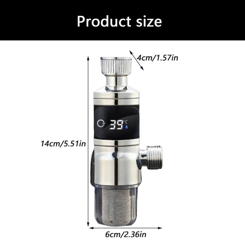 Easy Installation 2 in 1 Water Temperature Monitor and Filter Unit with Stainless Steel Construction for Home Use