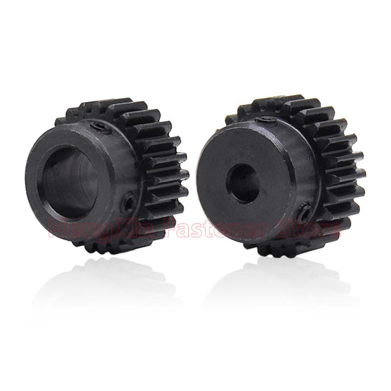 1pcs 18T-27T 1.25M Step Spur Gear 1.25 Mod 18/19/20/21/22/23/24/25/26/27 Teeth 45# Steel Motor Gear Cylindrical Gear Bore 4-17mm