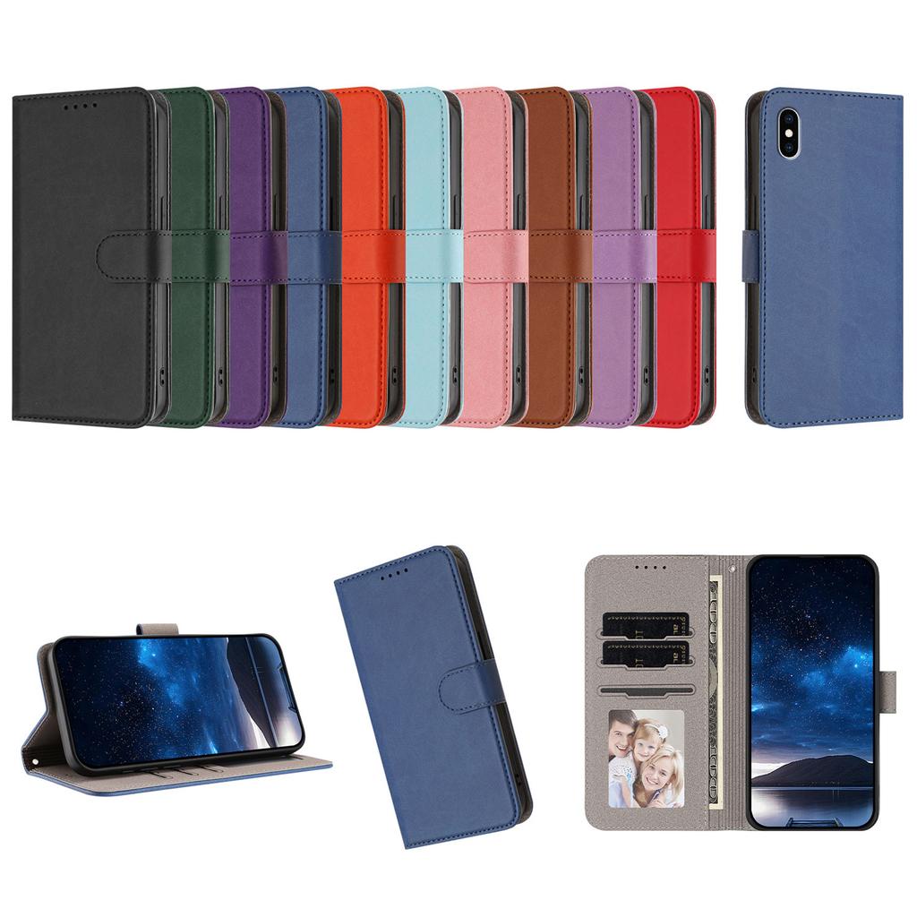 Classic Solid Color Magnet Wallet Luxury Leather Flip Phone Case For Coque iPhone X Xs Max XR 6 7 8 Plus Phone Back Cover Funda