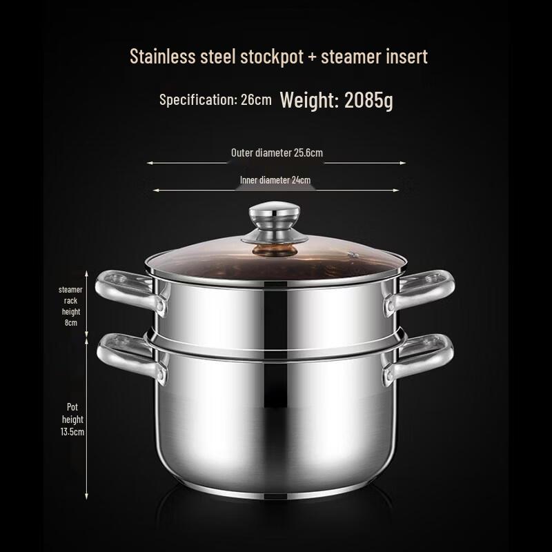 HANDUNYOU Small Stainless Steel Soup Pot
