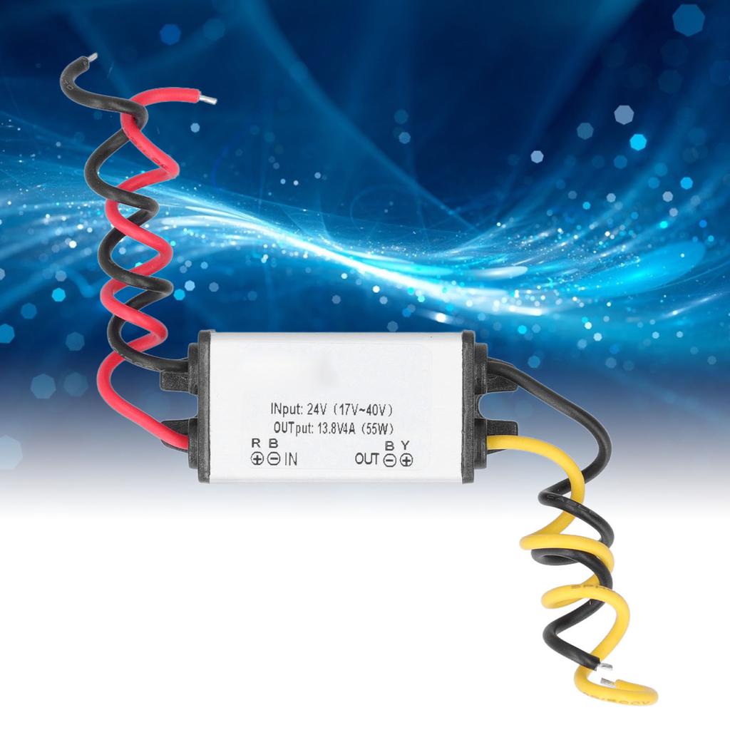 DC Converter Buck Reducer Transformer Power Supply Adapter for Auto Car 24V to 13.8V 4A 55W