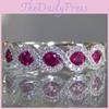 Beautiful Ruby Right Hand Ring Silver Eternal Bridal Jewelry For Women