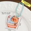 Funny Cartoon Capybara Keychain Creative Cute Capybara Pendant  Simple Backpack Decoration Accessories Birthday Gifts