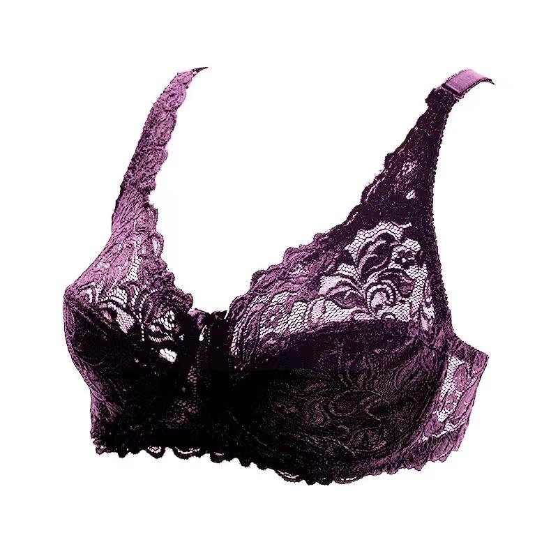 Dámská podprsenka Průhledná Ultratenká Braletka Plus Size Spodní prádlo Krajková Podprsenka