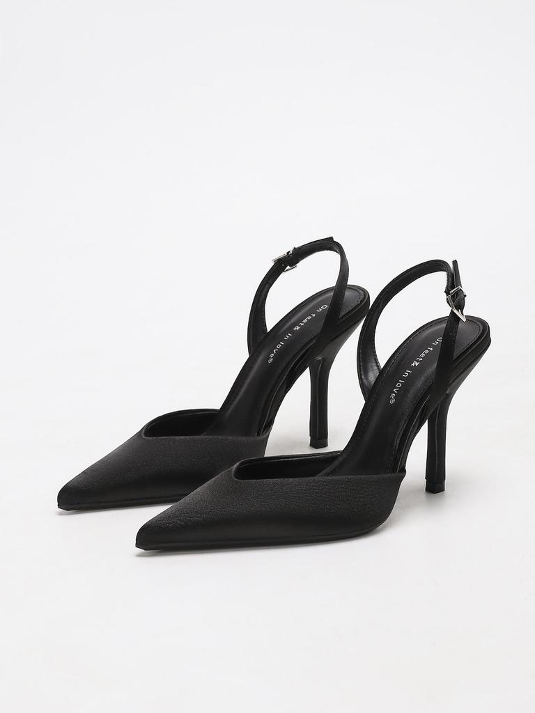 Sandalias de Verano 2025 para Mujer, Estilo Retro Francés, de Seda, con Tira Trasera y Tacón de Aguja