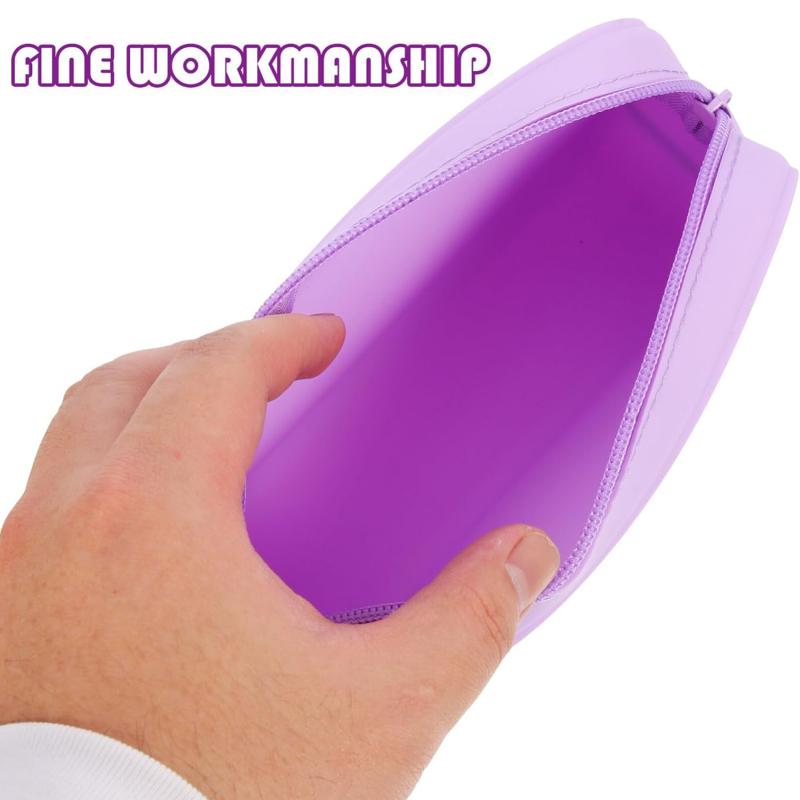 Waterproof Soft Silicone Pencil Case Candy Color Pencil Stationery Box Large Capacity Makeup Brush Storage Box Student Supplies