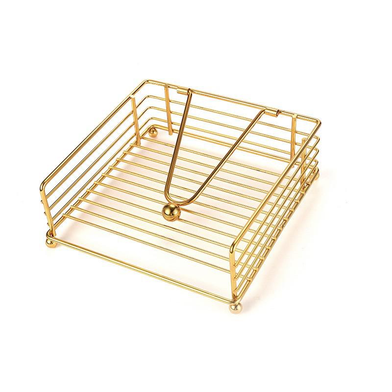 Porta asciugamani di carta e tovaglioli in ferro battuto nordico per caffè, hotel o ristorante - Design quadrato Disponibile in magazzino