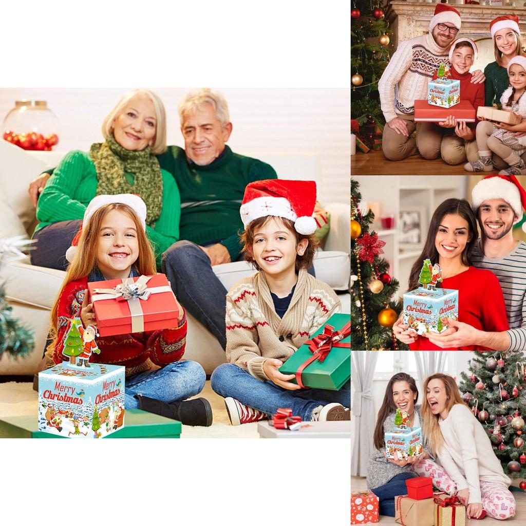Christmas Santa Tree Party Decor Props Gift Box For Holiday Celebrations