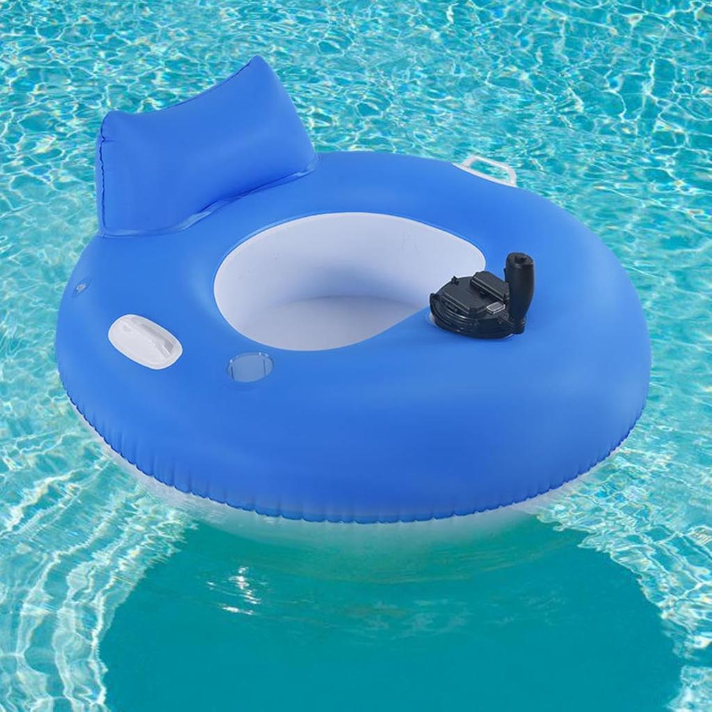 Electric Inflatable Motorized Pool Float - Rechargeable Water Tanning Lounger with Steering Device 101cm PVC Summer Outdoor Reclining Raft for Adult