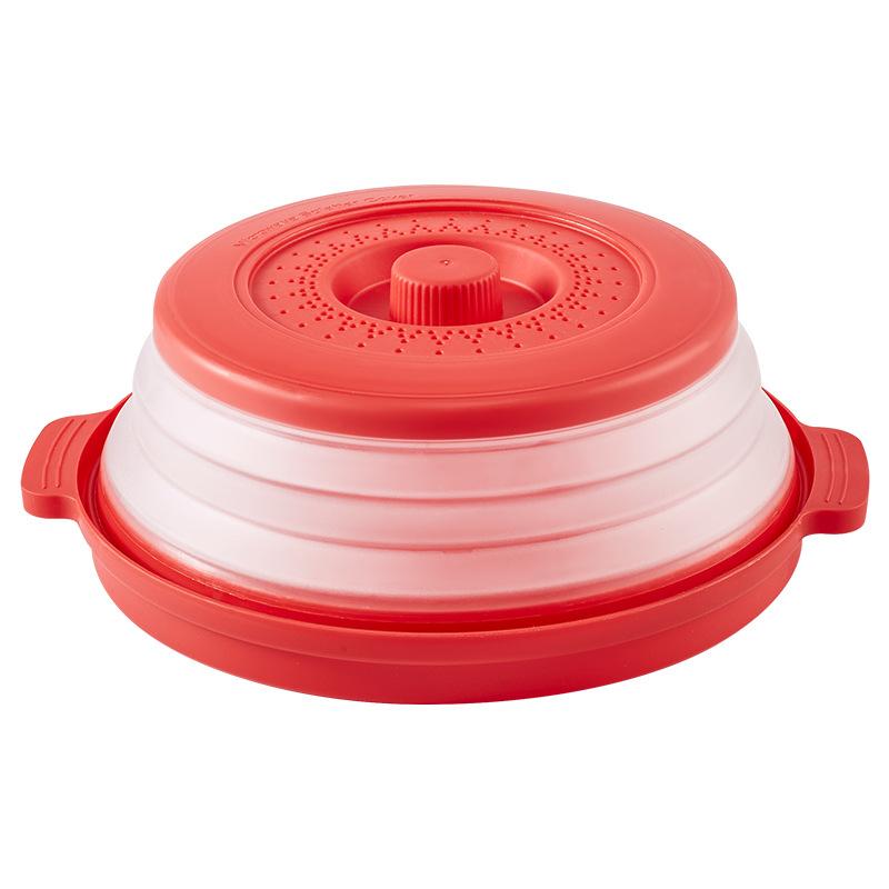 Collapsible Microwave Food Cover and Cushion BPA Free Heat Resistant Microwave Splatter Cover Multifuction Kitchen Gadget