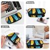 School Pencil Case Simple Design 300D Polyester Smooth Zipper with Mesh Pocket Removable Divider and Pen Slots for Boys Girls
