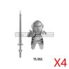 MOC Medieval Military Figures Building Blocks Castle Militia Soldier Dragon Gothic Knight Helmets Swords Shield Bricks Toys N06
