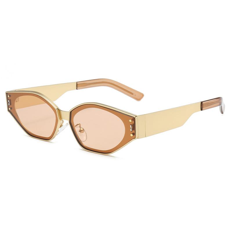 Metal Cat Eye Small Frame Sunglasses High End Women Fashion European American Sunshade Unisex
