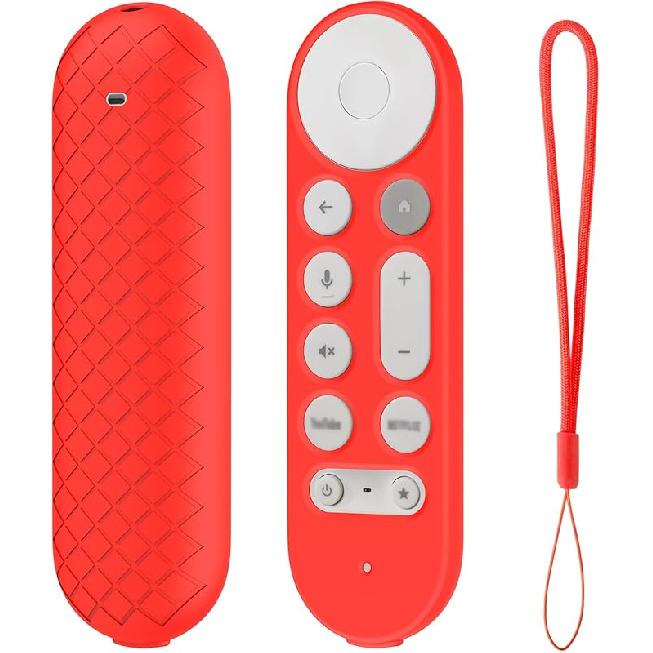 Remote Case for Google TV Streamer 4K 2024 Protective Control Cover Silicone (Blue) красный