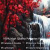 2D Red Maple Forest Waterfall Mystic Aesthetic Wall Tapestry Decor