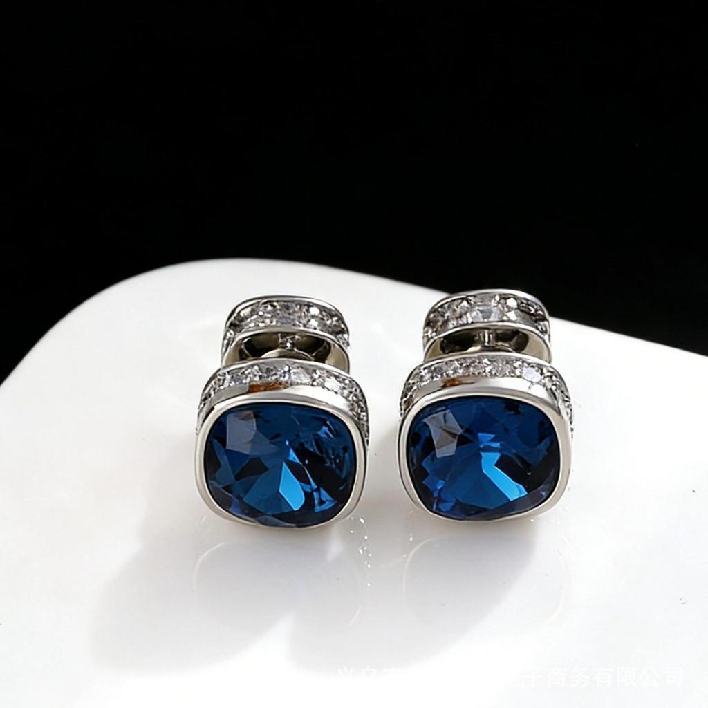 Miki Light Luxury Crystal Stud Earrings: Elegant Women's Niche Design for Fashion